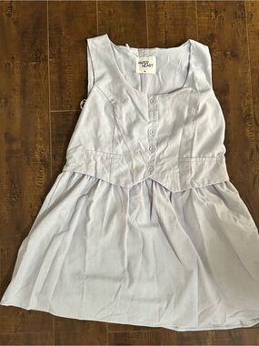 Paper Heart Pale Blue Sleeveless Mini Dress